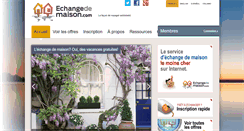 Desktop Screenshot of echangedemaison.com